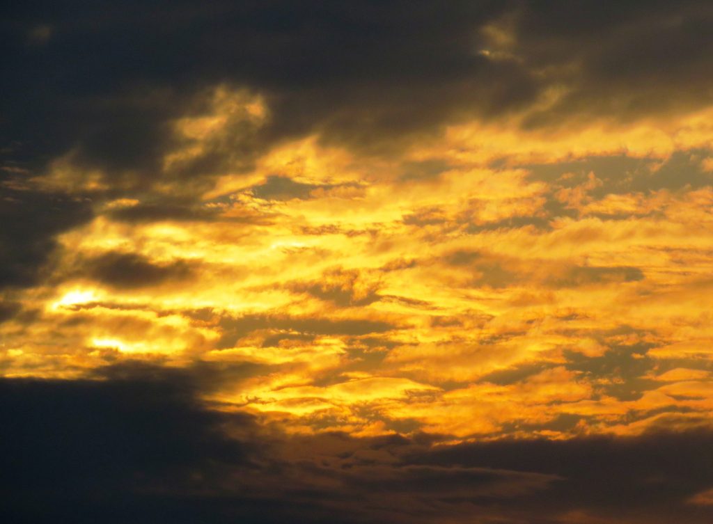 秋の空夕景