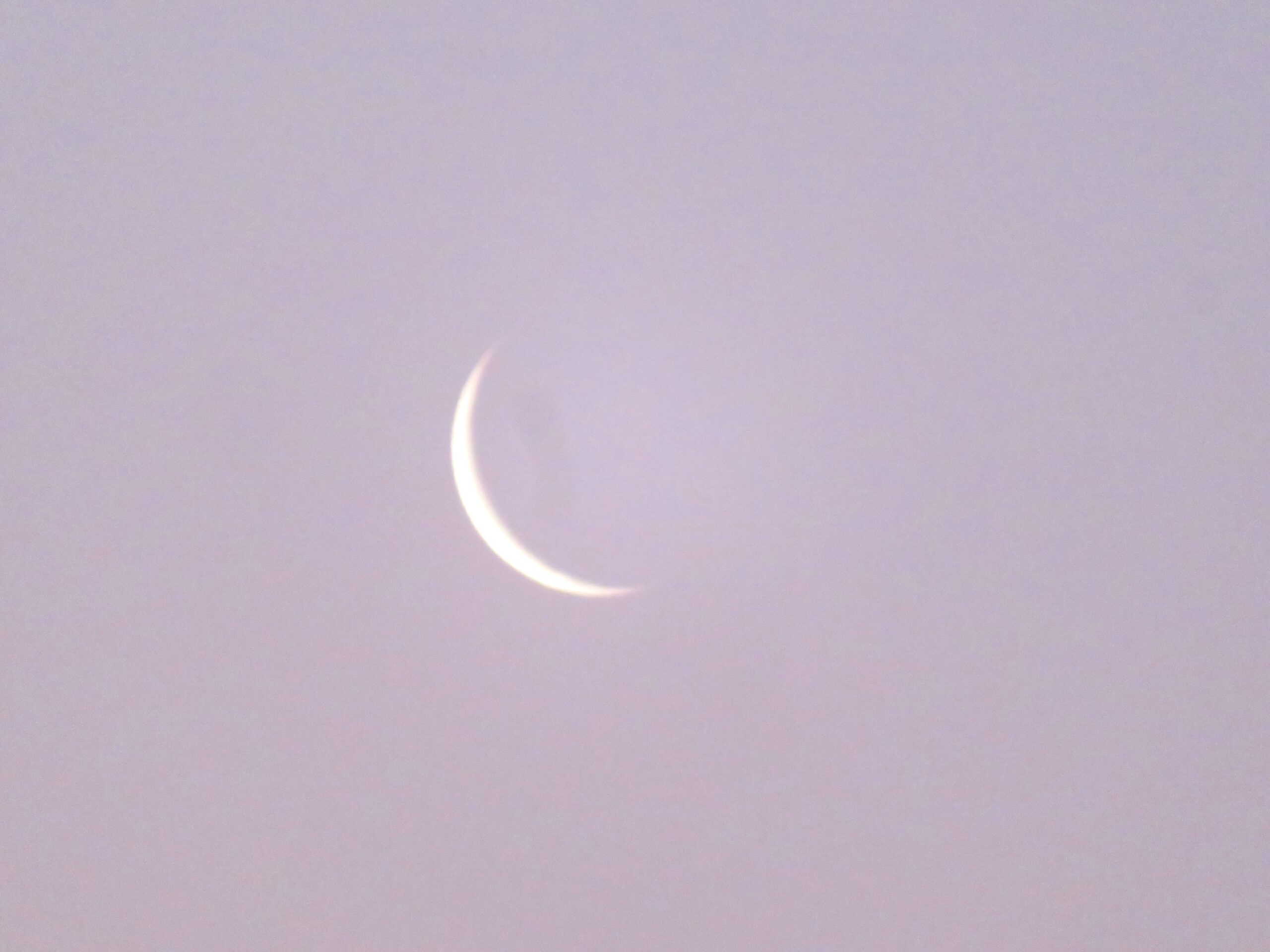 1月の夜明け　三日月